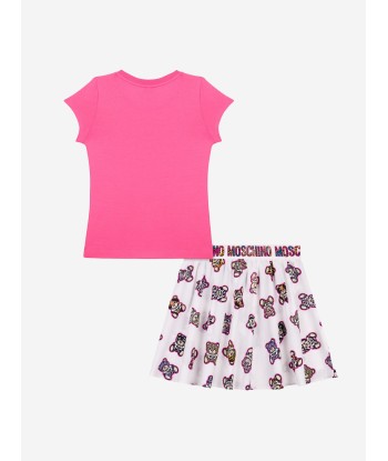 Moschino Girls T-Shirt And Skirt Set in Multicolour pas chere