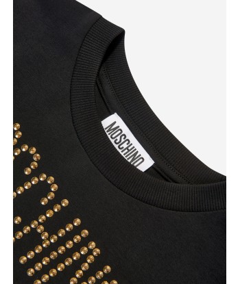 Moschino Girls Teddy Logo T-Shirt in Black d'Europe débarque