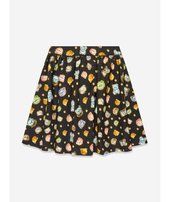 Moschino Girls Teddy Bear Gems Skirt in Black offre 