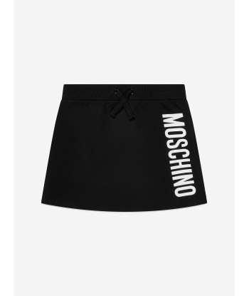 Moschino Girls Jersey Logo Skirt in Black chez Cornerstreet bien 