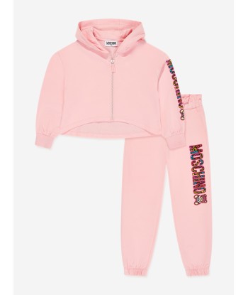 Moschino Girls Logo Tracksuit in Pink livraison et retour toujours gratuits