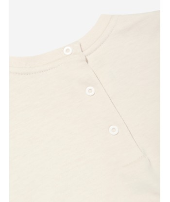 Fendi Baby Logo T-Shirt in Beige en ligne des produits 