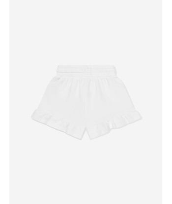 Moschino Girls Teddy Logo Shorts in White Fin de série