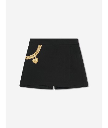 Moschino Girls Chain Print Skort in Black est présent 