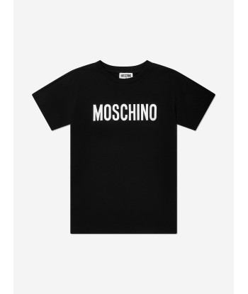 Moschino Girls Logo T-Shirt Dress in Black 2024