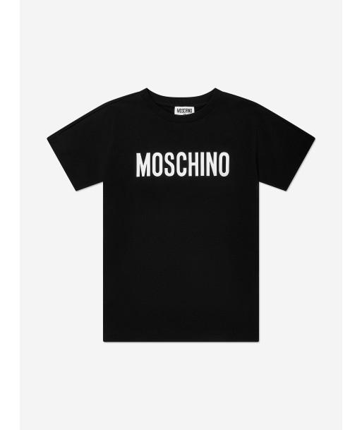 Moschino Girls Logo T-Shirt Dress in Black 2024