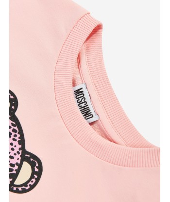 Moschino Girls Teddy Logo Jersey Dress in Pink votre restaurant rapide dans 