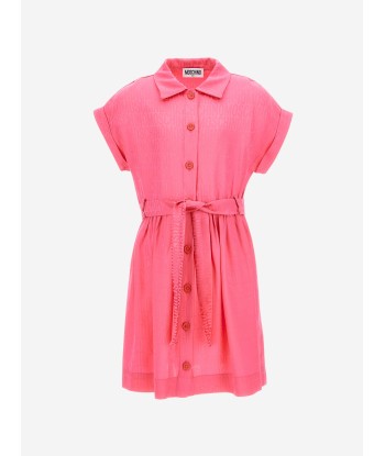 Moschino Girls Logo Shirt Dress in Pink de la marque