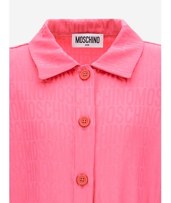 Moschino Girls Logo Shirt Dress in Pink de la marque