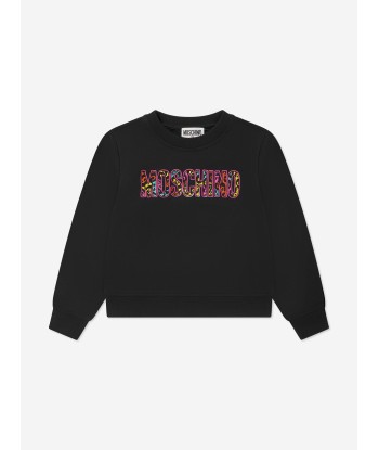 Moschino Girls Logo Sweatshirt in Black Le MVP de beaucoup