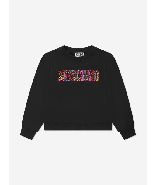 Moschino Girls Logo Sweatshirt in Black Le MVP de beaucoup