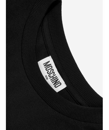 Moschino Girls Logo T-Shirt Dress in Black 2024