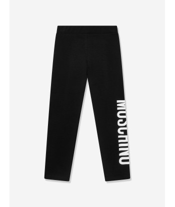 Moschino Girls Logo Leggings in Black Venez acheter