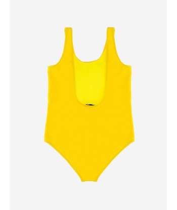 Moschino Girls Teddy Logo Swimsuit in Yellow les muscles