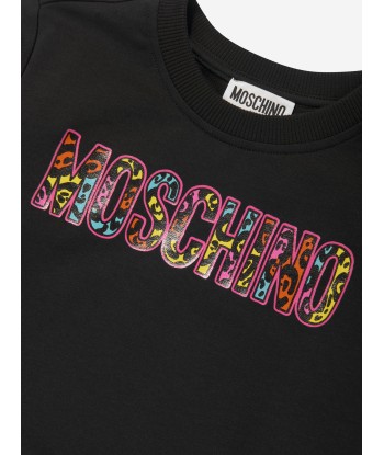 Moschino Girls Logo Sweatshirt in Black Le MVP de beaucoup