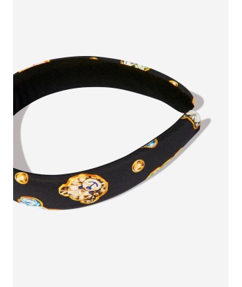 Moschino Girls Teddy Gems Headband in Black la chaussure