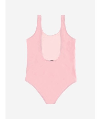 Moschino Girls Teddy And Flamingo Swimsuit in Pink pas cher 