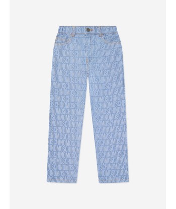 Moschino Boys All Over Logo Jeans in Blue 50-70% off 