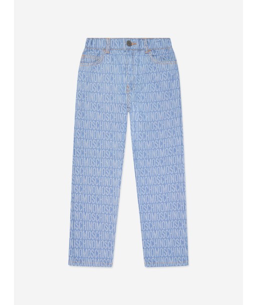 Moschino Boys All Over Logo Jeans in Blue 50-70% off 