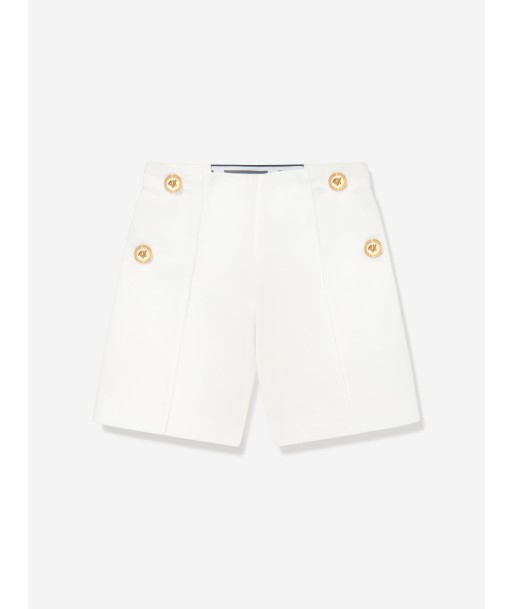 Versace Girls Gabardine Shorts in White les ctes