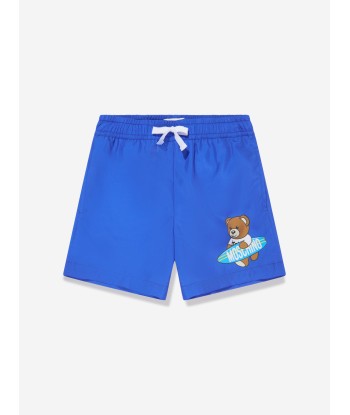 Moschino Boys Teddy Surfer Swim Shorts in Blue d'Europe débarque