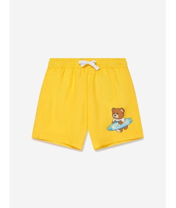 Moschino Boys Teddy Surfer Swim Shorts in Yellow vente chaude votre 