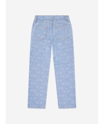 Moschino Boys All Over Logo Jeans in Blue 50-70% off 