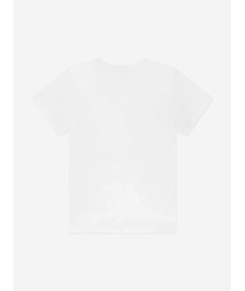 Moschino Kids Logo T-Shirt in White vente chaude votre 