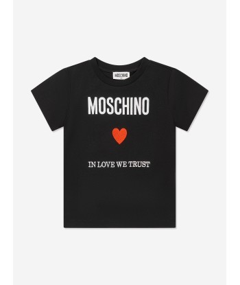 Moschino Kids Logo T-Shirt in Black Comparez et commandez 