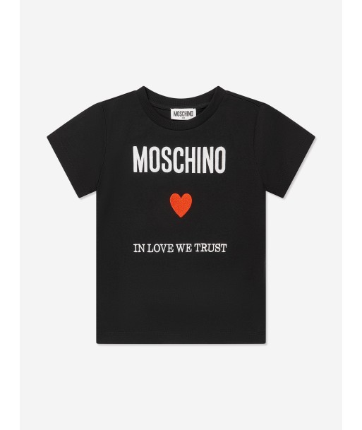 Moschino Kids Logo T-Shirt in Black Comparez et commandez 