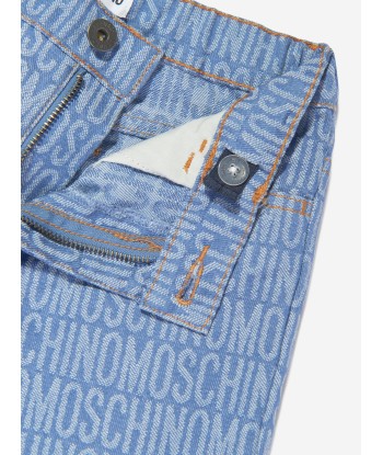 Moschino Boys All Over Logo Jeans in Blue 50-70% off 