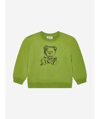 Moschino Kids Teddy Toy Sweatshirt in Green solde