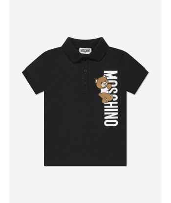 Moschino Boys Teddy Logo Polo Shirt in Black store