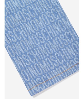 Moschino Boys All Over Logo Jeans in Blue 50-70% off 