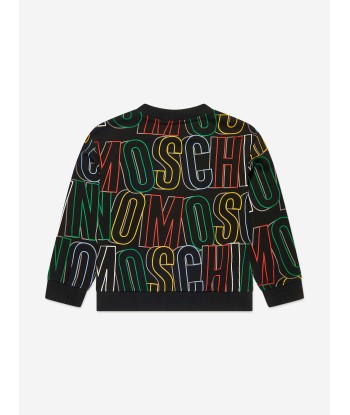 Moschino Kids Maxi Logo Sweatshirt in Black En savoir plus