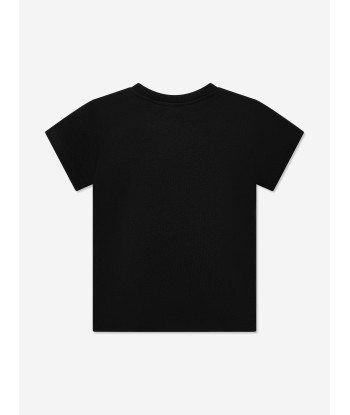 Moschino Kids Logo T-Shirt in Black chez Cornerstreet bien 