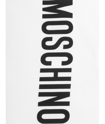 Moschino Kids Logo T-Shirt in White de l' environnement