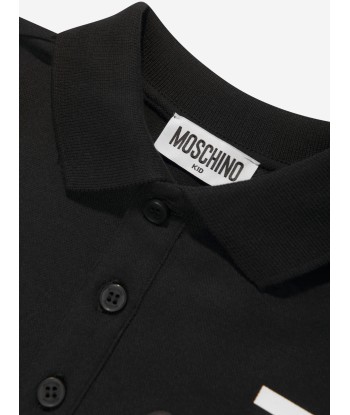 Moschino Boys Teddy Logo Polo Shirt in Black store