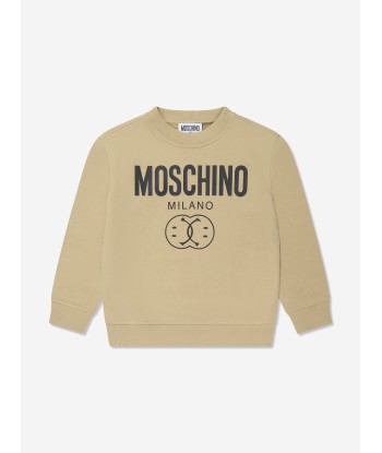 Moschino Boys Milano Logo Sweatshirt in Brown Toutes les collections ici