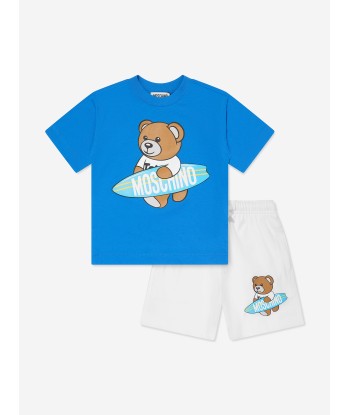 Moschino Boys T-Shirt And Shorts Set in Multicolour soldes