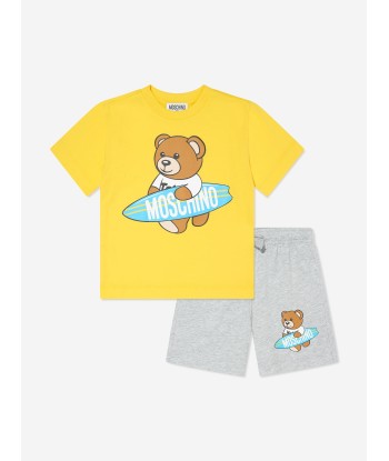 Moschino Boys T-Shirt And Shorts Set in Multicolour À commander