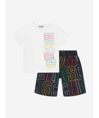 Moschino Boys T-Shirt And Shorts Set in Multicolour 2023