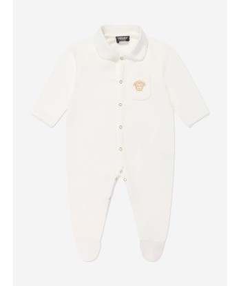 Versace Baby Logo Babygrow Gift Set in White Livraison rapide