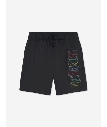 Moschino Boys Logo Swim Shorts in Black Faites des économies