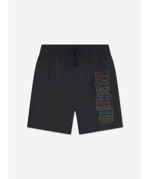 Moschino Boys Logo Swim Shorts in Black Faites des économies