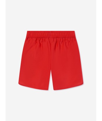 Moschino Boys Teddy Logo Swim Shorts in Red la livraison gratuite