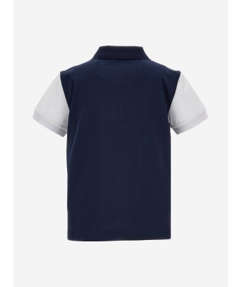 Moschino Boys Medallion Polo Shirt in Navy votre