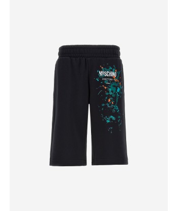 Moschino Boys Paint Splash Logo Shorts in Black Livraison rapide