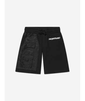 Moschino Boys Pocket Shorts in Black de technologie