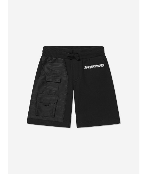 Moschino Boys Pocket Shorts in Black de technologie